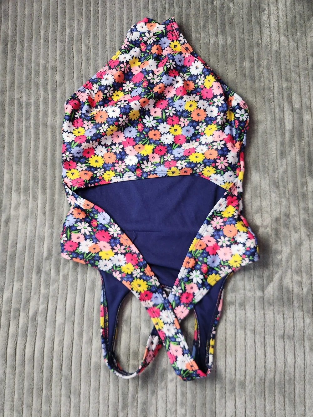 GAP Kids Floral One-Piece Swimsuit - Navy Multicolor youth S